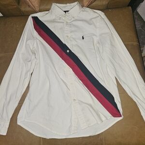 Polo Ralph Lauren White Performance Diagonal Oxford Shirt BOYS XL $30obo